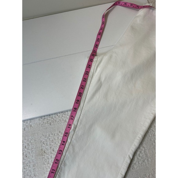 Rag & Bone Simone Slim Ankle Pants White‎ Cropped Pants Stretch Casual Size 10 - Picture 8 of 12